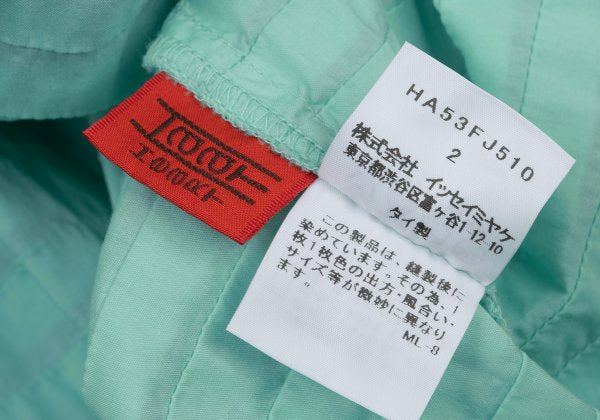 ISSEY MIYAKE HaaT Tuck Design 3/4 Blouse Turquoise Size 2