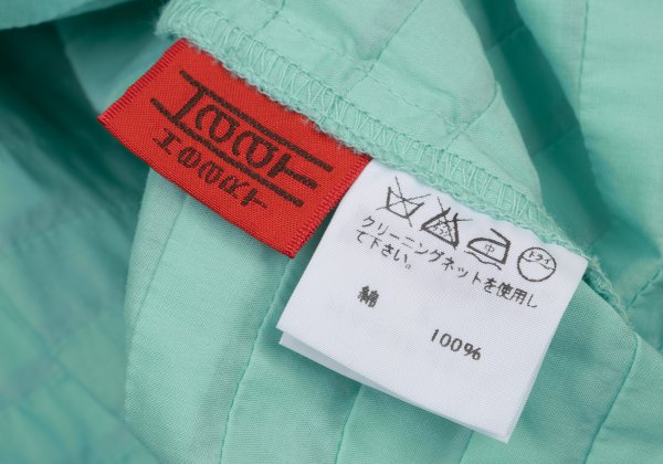 ISSEY MIYAKE HaaT Tuck Design 3/4 Blouse Turquoise Size 2