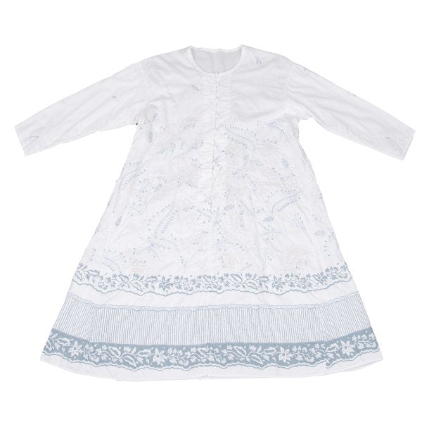 ISSEY MIYAKE HaaT Floral Embroidered 3/4 Dress White Size 3