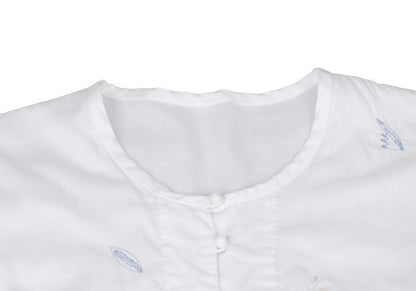ISSEY MIYAKE HaaT Floral Embroidered 3/4 Dress White Size 3