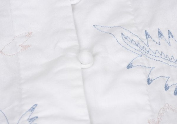 ISSEY MIYAKE HaaT Floral Embroidered 3/4 Dress White Size 3