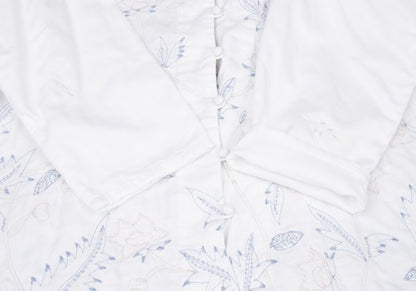 ISSEY MIYAKE HaaT Floral Embroidered 3/4 Dress White Size 3