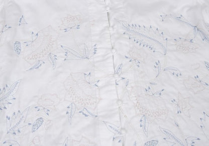 ISSEY MIYAKE HaaT Floral Embroidered 3/4 Dress White Size 3