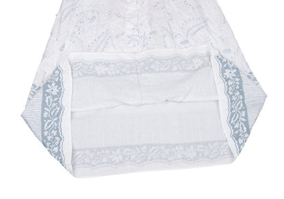 ISSEY MIYAKE HaaT Floral Embroidered 3/4 Dress White Size 3