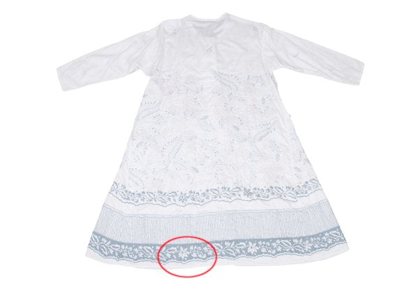 ISSEY MIYAKE HaaT Floral Embroidered 3/4 Dress White Size 3