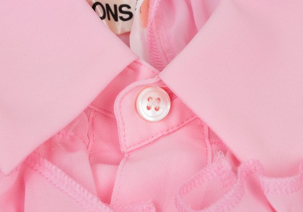 COMME des GARCONS 16AW Poly Chiffon Frill Blouse Pink Size S