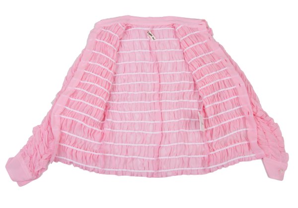 COMME des GARCONS 16AW Poly Chiffon Frill Blouse Pink Size S