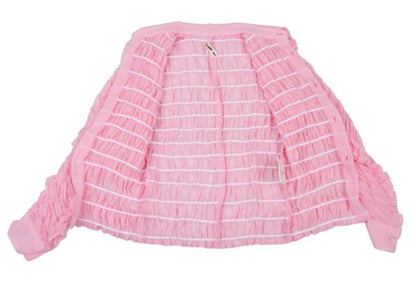 COMME des GARCONS 16AW Poly Chiffon Frill Blouse Pink Size S