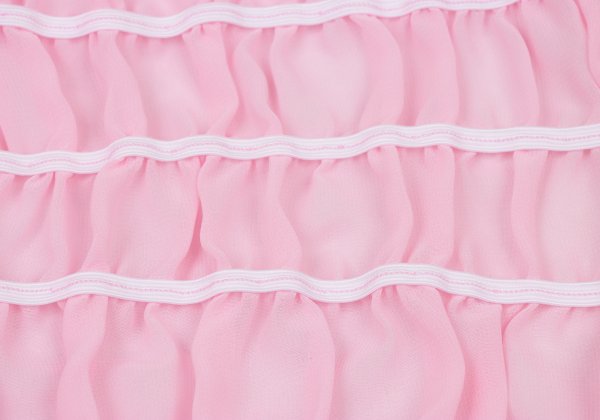 COMME des GARCONS 16AW Poly Chiffon Frill Blouse Pink Size S