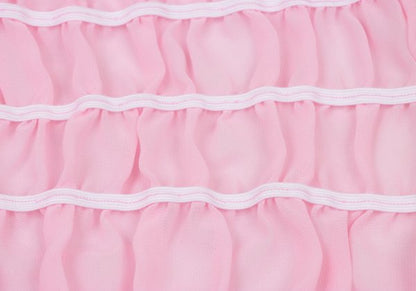 COMME des GARCONS 16AW Poly Chiffon Frill Blouse Pink Size S