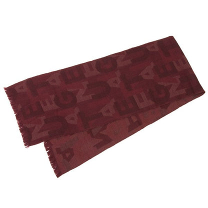 Jean Paul GAULTIER HOMME Wool Jacquard Logo Scarf Bordeaux