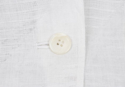 JUNKO KOSHINO Linen Bias Sheer Tailored Jacket White Size 9