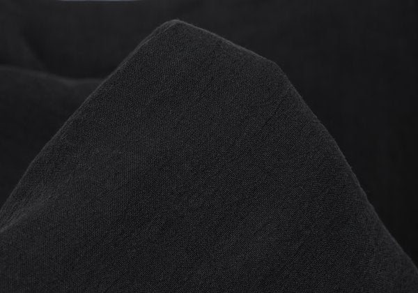 Plantation Linen Boat Neck Drop Sleeve Top Black Blouse Size M