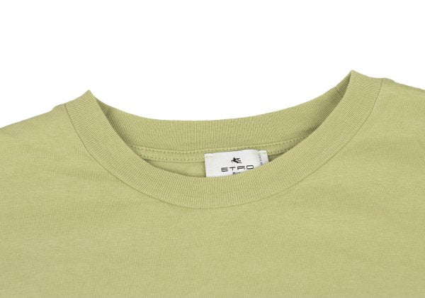 ETRO Cotton Logo Print T-Shirt Green Size 44