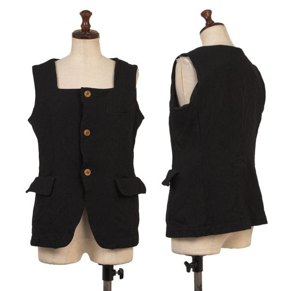 COMME des GARCONS Dyed Poly Square Neck Vest Black Size S