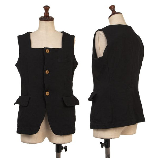 COMME des GARCONS Dyed Poly Square Neck Vest Black Size S