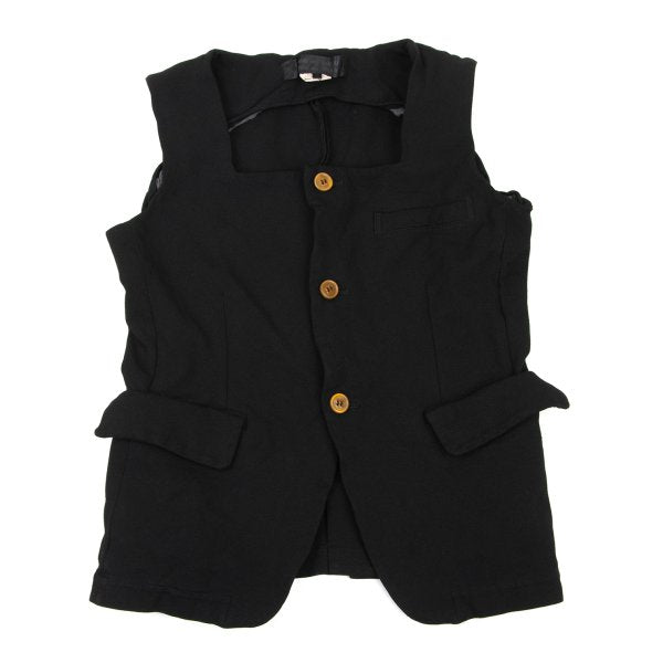 COMME des GARCONS Dyed Poly Square Neck Vest Black Size S