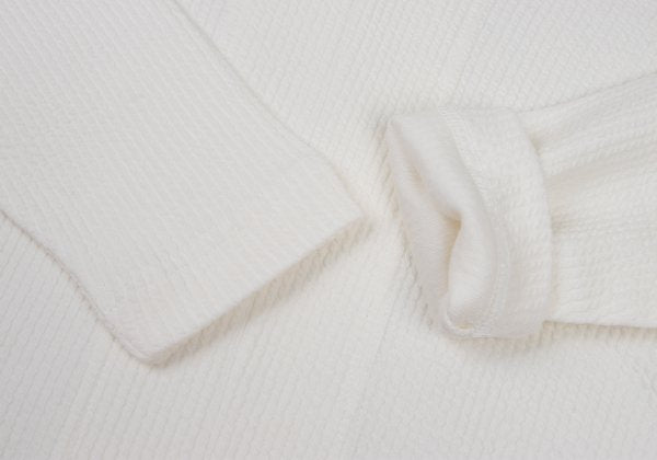 Plantation Ribbed Cotton V-Neck Top White Size M