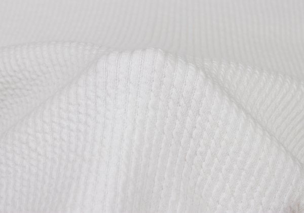Plantation Ribbed Cotton V-Neck Top White Size M