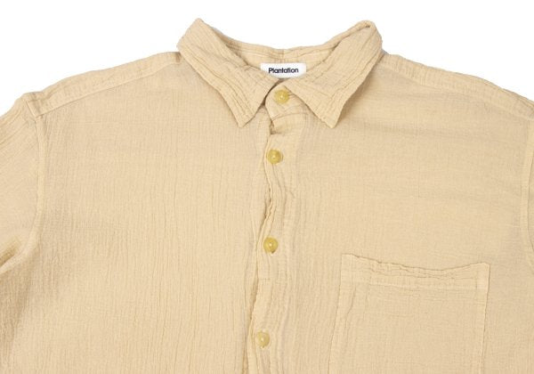 Plantation Garment Dyed Long Sleeve Shirt Beige Size M