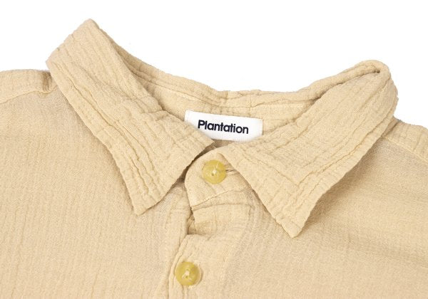 Plantation Garment Dyed Long Sleeve Shirt Beige Size M