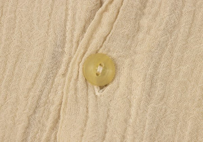 Plantation Garment Dyed Long Sleeve Shirt Beige Size M
