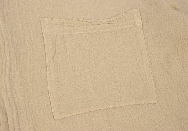 Plantation Garment Dyed Long Sleeve Shirt Beige Size M