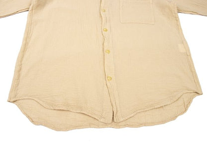 Plantation Garment Dyed Long Sleeve Shirt Beige Size M