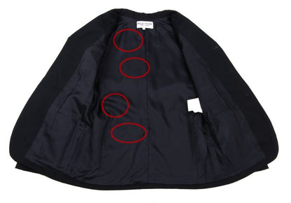 COMME des GARCONS Bijou Wool Gabardine Jacket Navy Size M