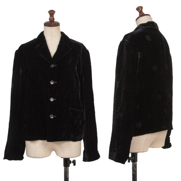 COMME des GARCONS Shadow Dot Velour Jacket Black Size M