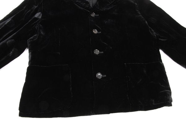 COMME des GARCONS Shadow Dot Velour Jacket Black Size M
