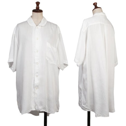 COMME des GARCONS Rayon Round Collar S/S Shirt White Size M