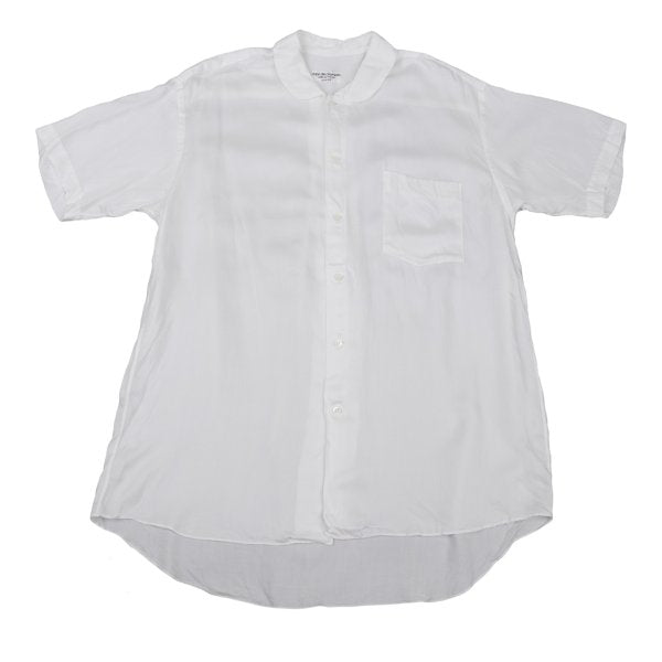 COMME des GARCONS Rayon Round Collar S/S Shirt White Size M