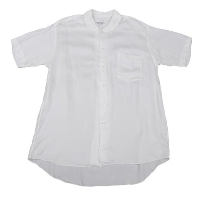 COMME des GARCONS Rayon Round Collar S/S Shirt White Size M