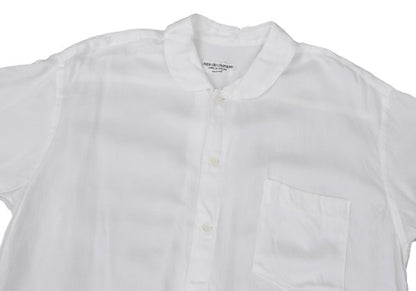 COMME des GARCONS Rayon Round Collar S/S Shirt White Size M