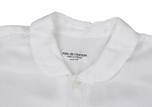 COMME des GARCONS Rayon Round Collar S/S Shirt White Size M