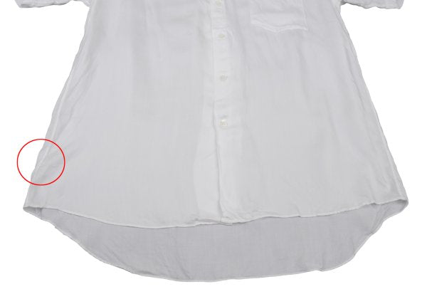 COMME des GARCONS Rayon Round Collar S/S Shirt White Size M