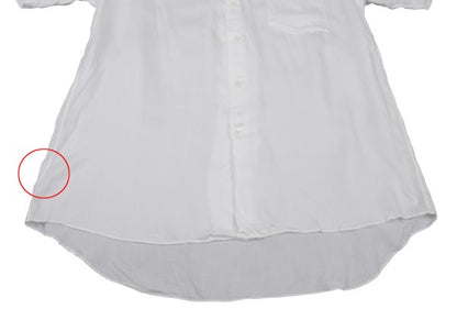 COMME des GARCONS Rayon Round Collar S/S Shirt White Size M