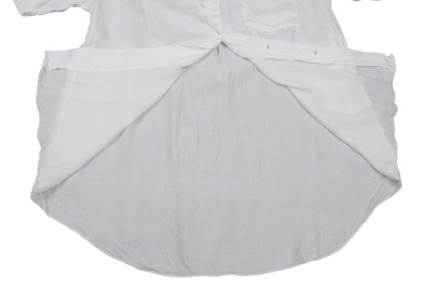 COMME des GARCONS Rayon Round Collar S/S Shirt White Size M