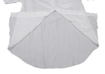 COMME des GARCONS Rayon Round Collar S/S Shirt White Size M