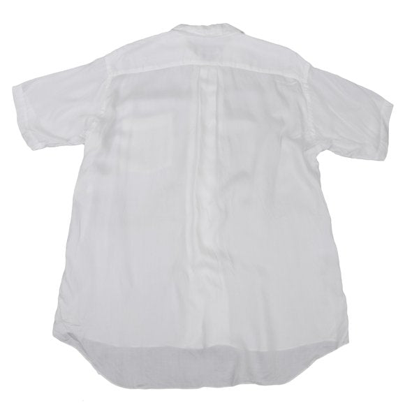COMME des GARCONS Rayon Round Collar S/S Shirt White Size M