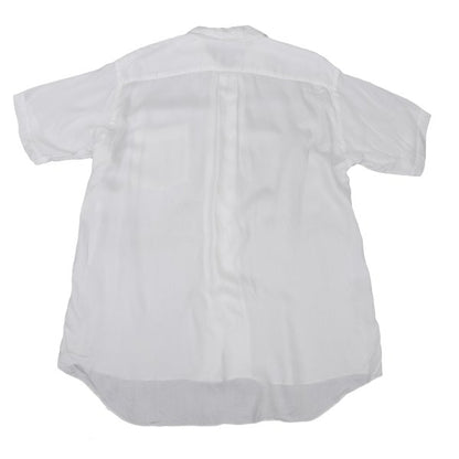 COMME des GARCONS Rayon Round Collar S/S Shirt White Size M