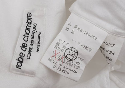 COMME des GARCONS Rayon Round Collar S/S Shirt White Size M