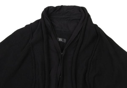 Y's Fake Layered Cotton Knit Cardigan Black Size 2