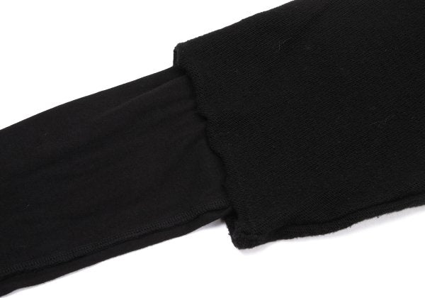 Y's Fake Layered Cotton Knit Cardigan Black Size 2