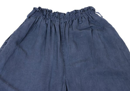 LIMI feu 18SS Tencel Linen Wide Sarouel Pants Blue Size S
