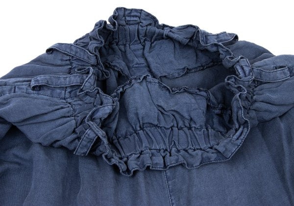 LIMI feu 18SS Tencel Linen Wide Sarouel Pants Blue Size S