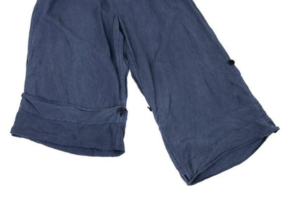 LIMI feu 18SS Tencel Linen Wide Sarouel Pants Blue Size S