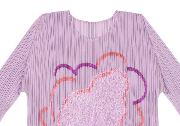 PLEATS PLEASE 23AW Filafy Tail Pleated Long Sleeve Top Purple Size 3