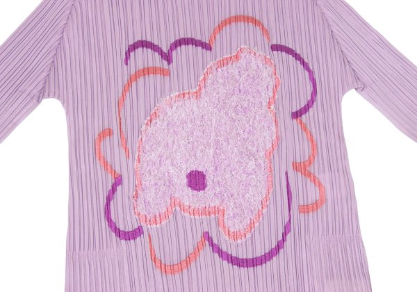 PLEATS PLEASE 23AW Filafy Tail Pleated Long Sleeve Top Purple Size 3